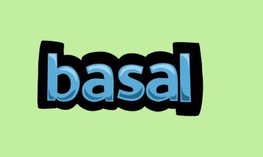 basal writing vector design on a green background very simple and very cool