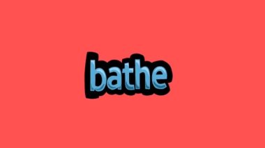 BATH yazılı kırmızı ekran animasyon videosu