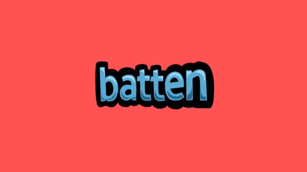 Red Screen Animation Video Written Batten — Stock Video