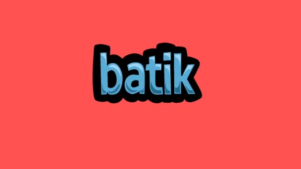 Vidéo Animation Écran Rouge Écrite Batik — Video