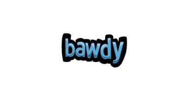 BAWDY yazan beyaz ekran animasyon videosu