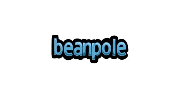 Λευκή Οθόνη Βίντεο Κινουμένων Σχεδίων Που Γράφτηκε Beanpole — Αρχείο Βίντεο