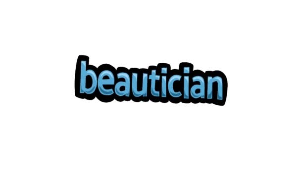 Tela Branca Animação Vídeo Escrito Beautician — Vídeo de Stock