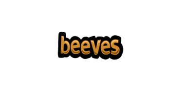 BEEVES yazılan beyaz ekran animasyon videosu