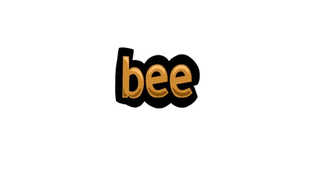 Biały Ekran Animacji Wideo Napisane Bee — Wideo stockowe