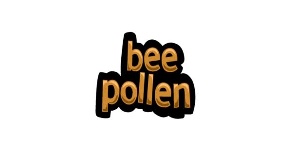 白屏动画视频编写Bee Pollen — 图库视频影像
