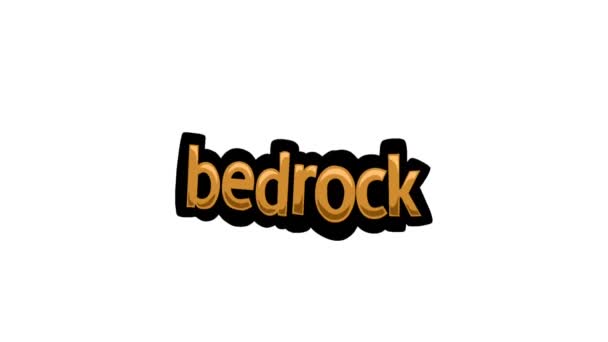 Video Animace Bílé Obrazovky Napsáno Bedrock — Stock video