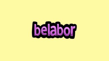 BELABOR tarafından yazılan sarı ekran animasyon videosu