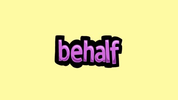 黄色い画面アニメビデオ Behalf — ストック動画