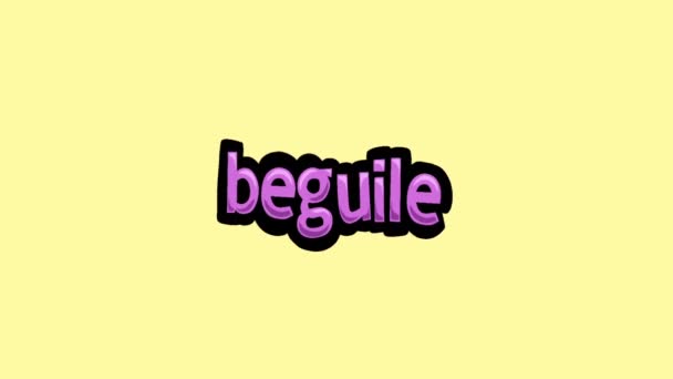 黄屏动画视频写入Beguile — 图库视频影像