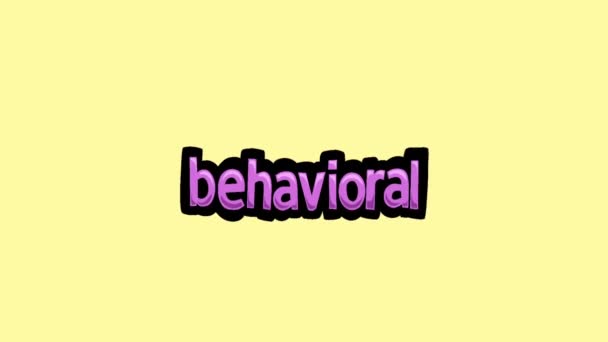 Tela Amarela Animação Vídeo Escrito Behavioral — Vídeo de Stock