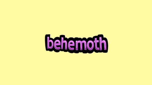 Behemoth Yazılan Sarı Ekran Animasyon Videosu — Stok video