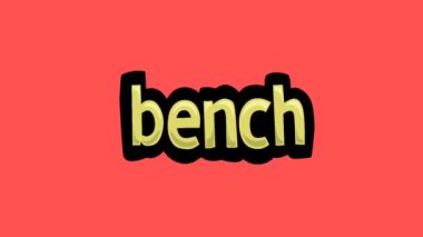BENCH yazılı kırmızı ekran animasyon videosu