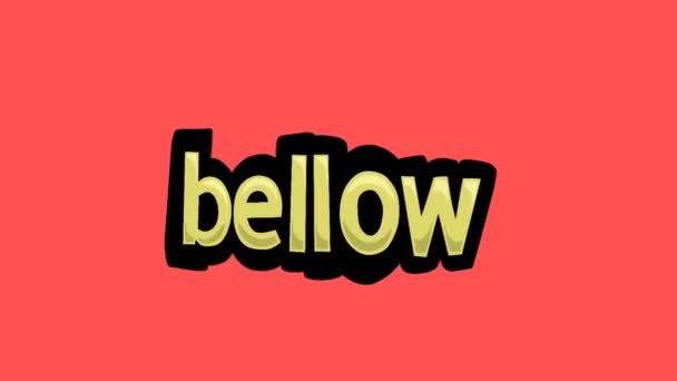 Red Screen Animation Video Written Bellow — Stock Video