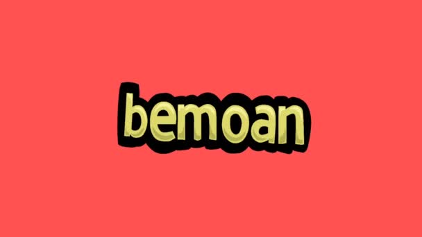 赤い画面のアニメーションビデオ Bemoan — ストック動画