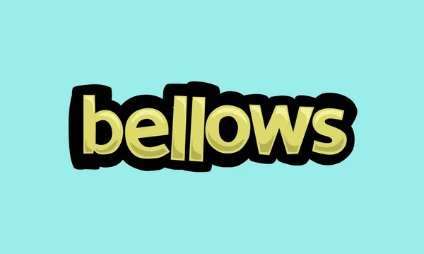 Bellows Writing Vector Design Blue Background Very Simple Very Cool — Wektor stockowy