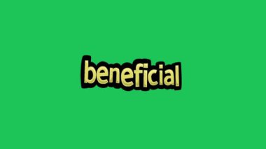BENEFICIAL yazılı yeşil ekran animasyon videosu