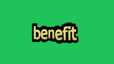 BENEFIT yazılı yeşil ekran animasyon videosu