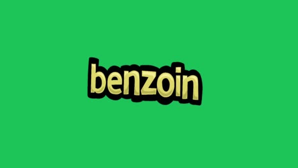 编写的绿色屏幕动画视频Benzoin — 图库视频影像