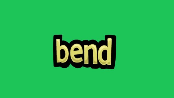 Animace Zelené Obrazovky Napsané Video Bend — Stock video