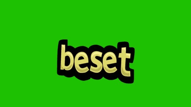 緑の画面のアニメーションビデオ Beset — ストック動画