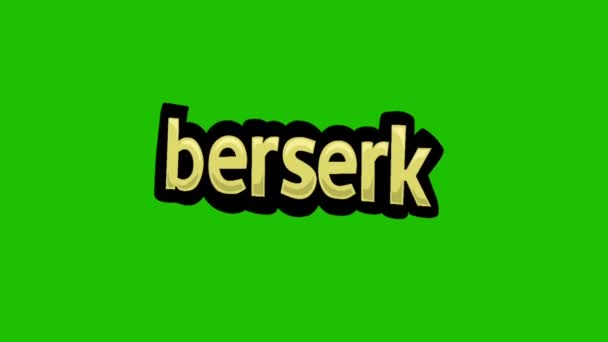 编写的绿色屏幕动画视频Berserk — 图库视频影像