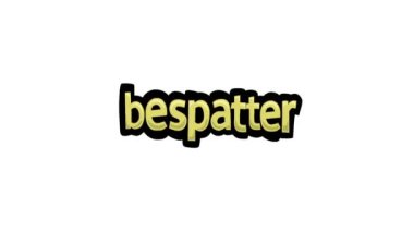 BESPATTER yazılı beyaz ekran animasyon videosu