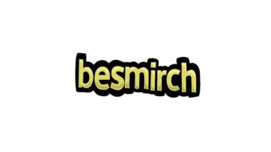 BESMIRCH yazılı beyaz ekran animasyon videosu
