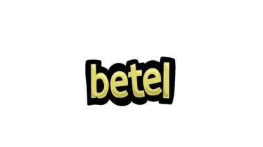 BETEL yazılan beyaz ekran animasyon videosu