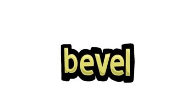 BEVEL yazılan beyaz ekran animasyon videosu