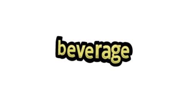 BEVERGE yazılı beyaz ekran animasyon videosu