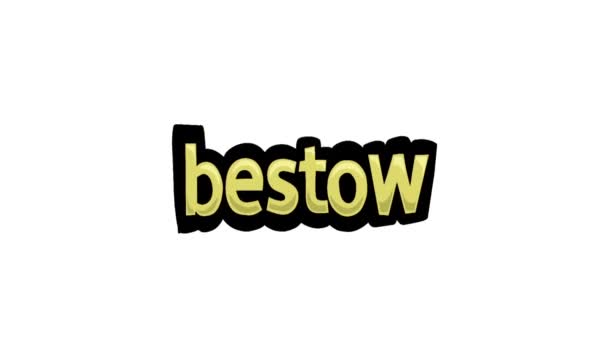 Animace Bílé Obrazovky Napsáno Video Bestow — Stock video