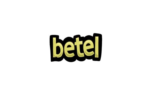 Schermo Bianco Animazione Video Scritto Betel — Video Stock