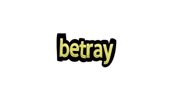 白い画面のアニメーションビデオ Betray — ストック動画