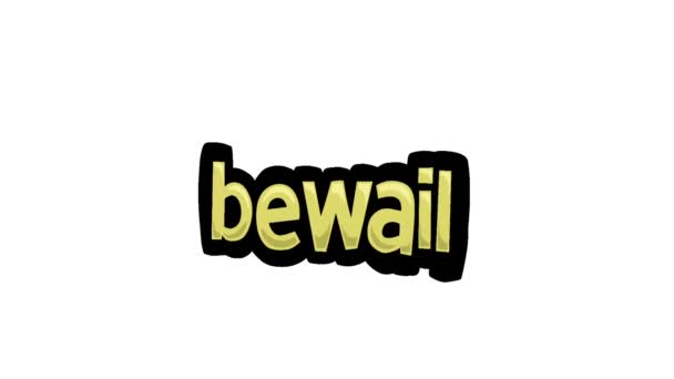 白い画面のアニメーションビデオ Bewail — ストック動画