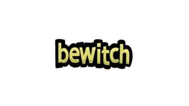 BEWitCH yazılan beyaz ekran animasyon videosu