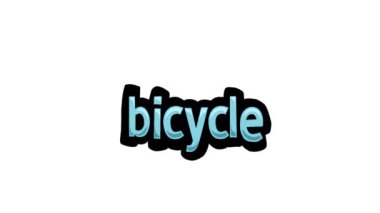 Beyaz ekran animasyon videosu BICYCLE yazıldı