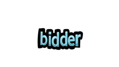 Beyaz ekran canlandırma videosu BIDDER yazıldı