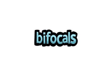 BIFOCALS yazılı beyaz ekran animasyon videosu