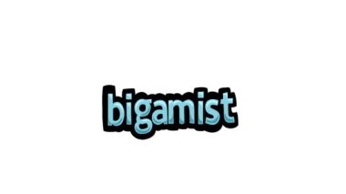 BIGAMIST yazılı beyaz ekran animasyon videosu