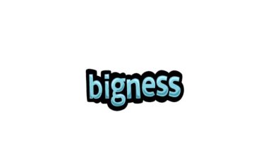 BIGNESS yazılı beyaz ekran animasyon videosu