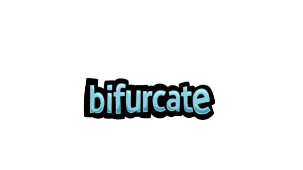 Hvid Skærm Animation Video Skrevet Bifurcate – Stock-video