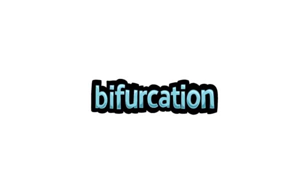 Animace Bílé Obrazovky Napsané Video Bifurcation — Stock video