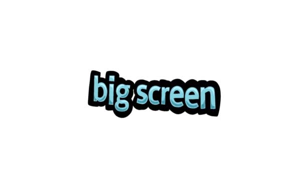 Biały Ekran Animacji Wideo Napisane Big Screen — Wideo stockowe