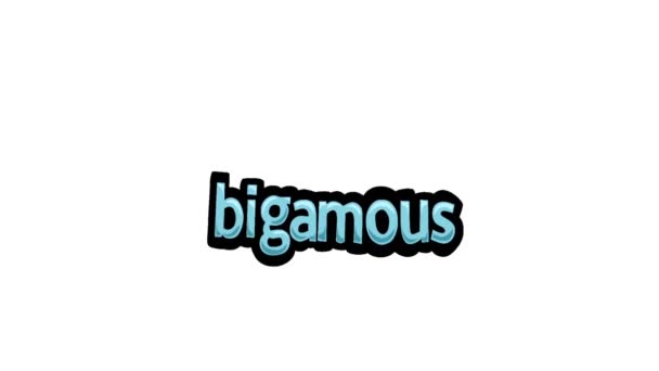 ホワイトスクリーンアニメビデオ Bigamous — ストック動画