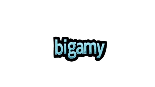Vidéo Animation Écran Blanc Écrite Bigamy — Video