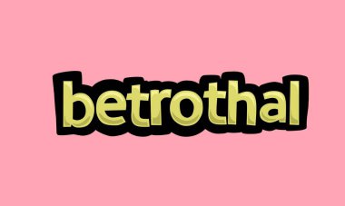 Pembe arka planda nişan vektörü tasarımı çok basit ve çok havalı.