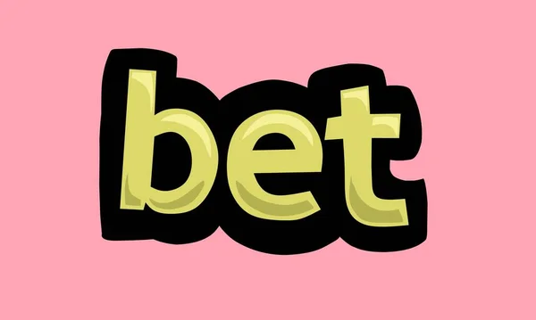 Bet Writing Vector Design Pink Background Very Simple Very Cool — Stock Vector