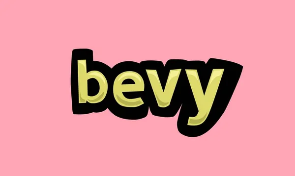 Pembe zemin üzerinde bevy yazma vektör tasarımı çok basit ve çok havalı