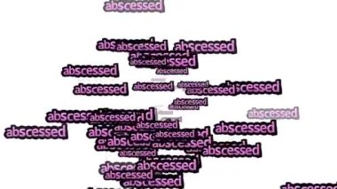 Animasyon videosu beyaz arka planda kısaltılmış sözlerle dağılmış durumda.